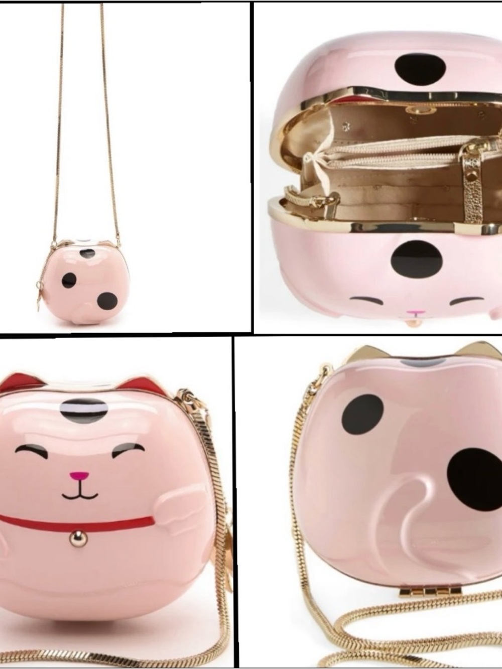 Kate Spade Hello Tokyo Lucky Cat Minaudier small hard shell clutch / RARE / NEW